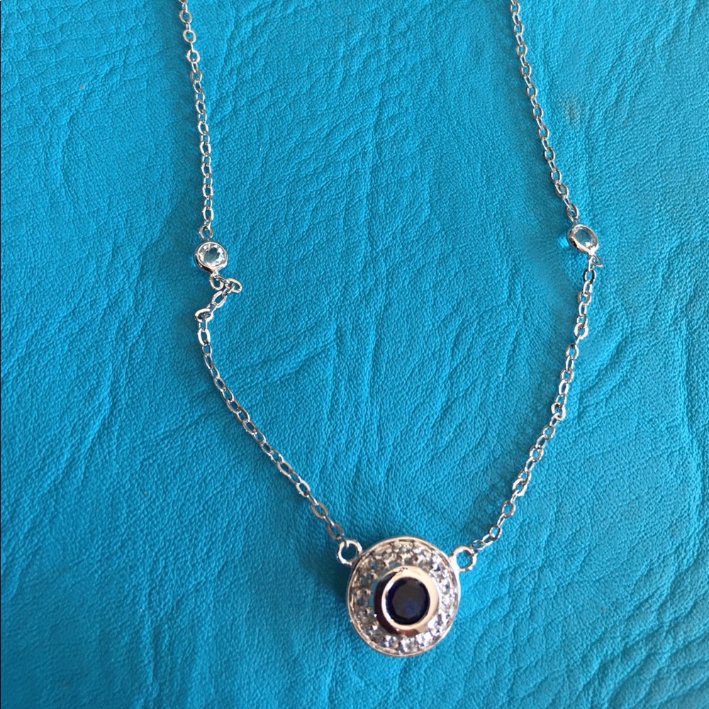 Sterling Silver and Sapphire Necklace
